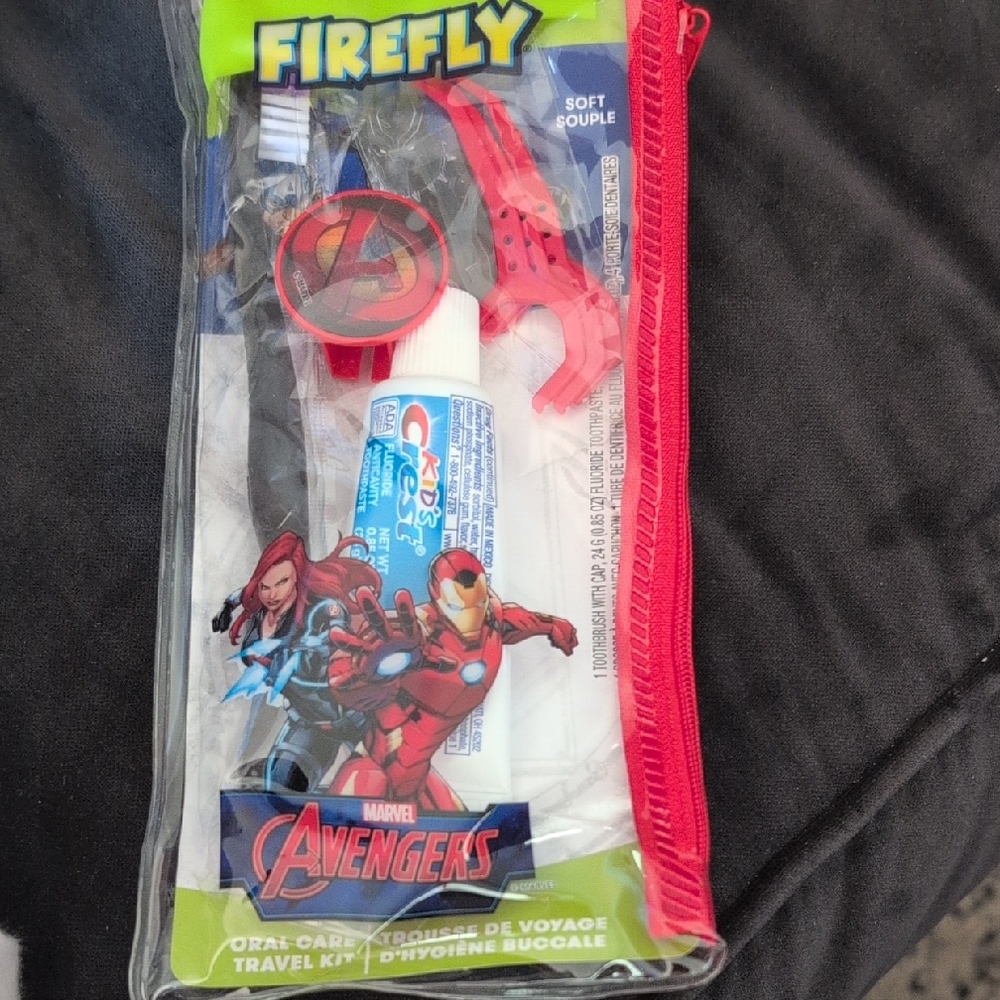 Marvel Avengers Oral Care Set with Red and Blue Accents